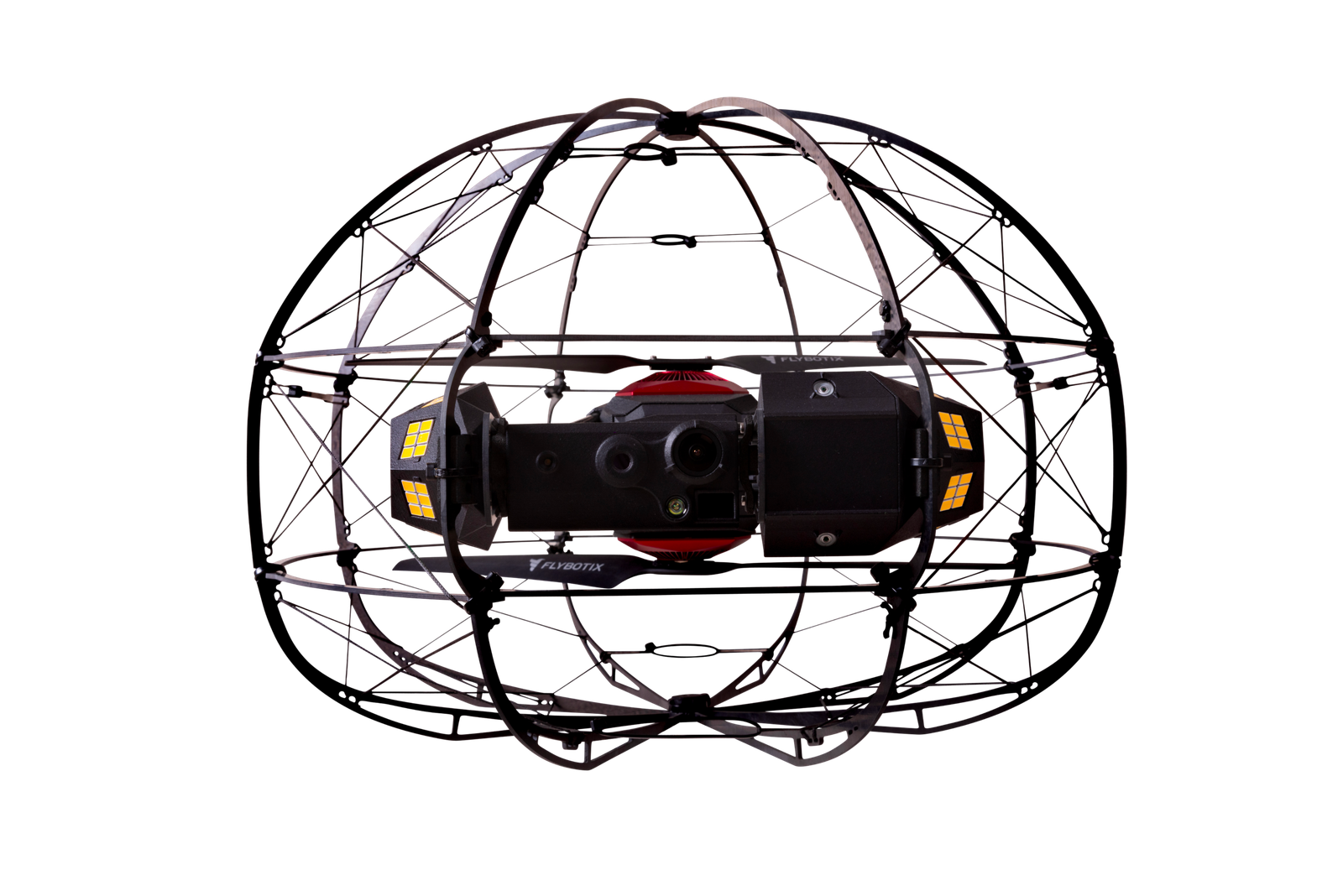 Drone d’inspection ASIO-X dans sa cage de protection