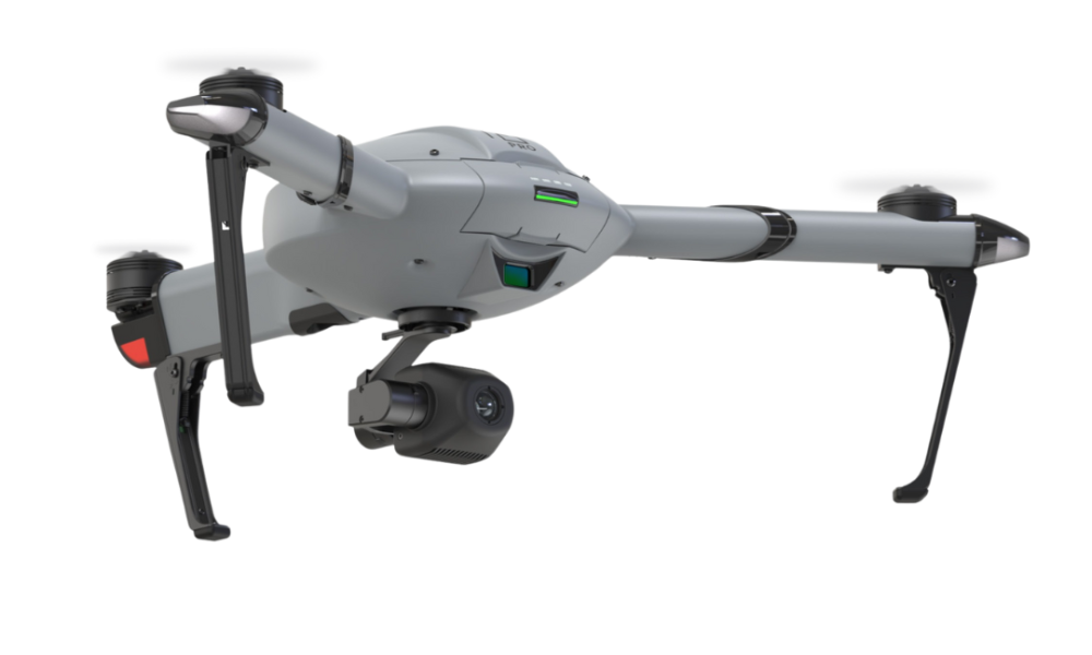Drone léger tri-coptère AtlasPRO, idéal pour des missions de surveillance, de reconnaissance et d'observation avec une technologie de haute précision.